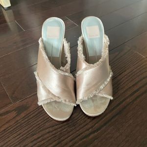 Dolce Vita frayed satin heals
